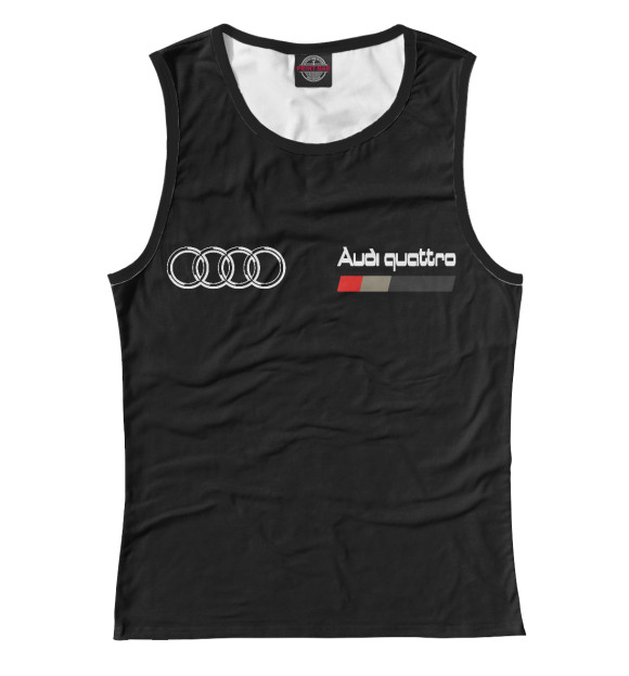 Майка для девочки с изображением Audi Quattro цвета Белый