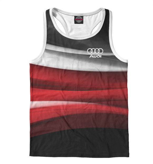 Мужская майка-борцовка с изображением Audi sport цвета Белый