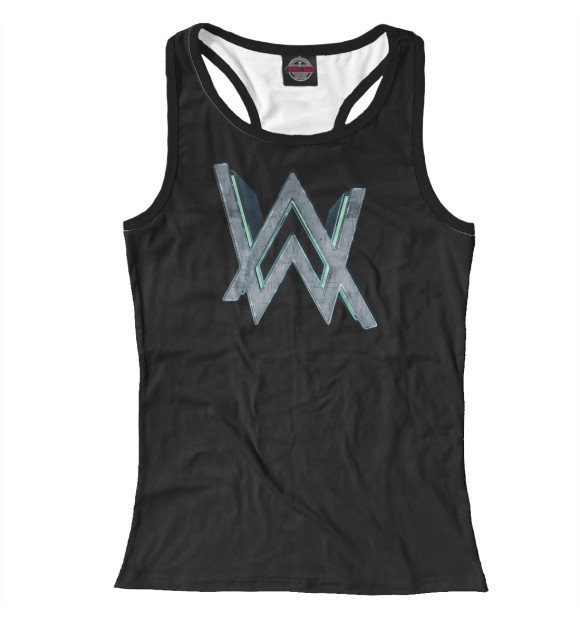 Женская майка-борцовка с изображением Alan Walker цвета Белый