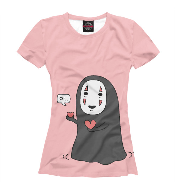 Женская футболка с изображением Унесённые призраками. Безликий цвета Белый