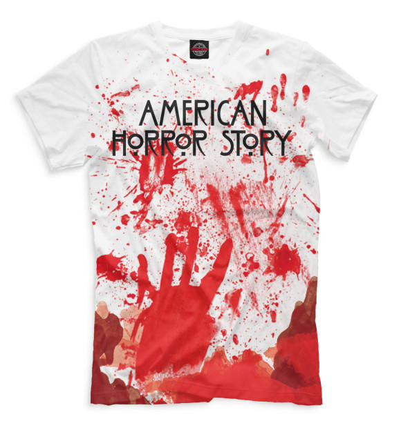 Мужская футболка с изображением Американская история ужасов цвета Молочно-белый