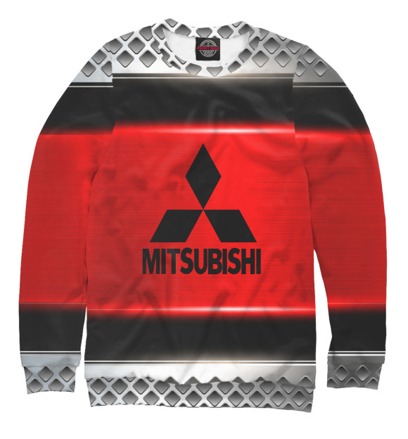 Свитшот для мальчиков с изображением MITSUBISHI SPORT цвета Белый