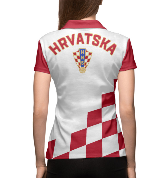 Женское поло с изображением Хорватия цвета Белый