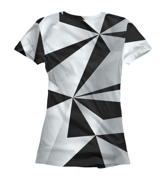 Женская футболка с изображением Silver&black цвета Белый