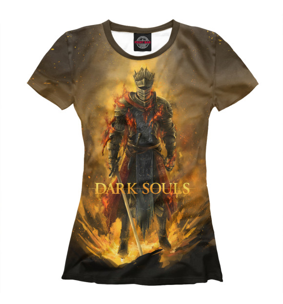 Женская футболка с изображением Dark Souls цвета Белый