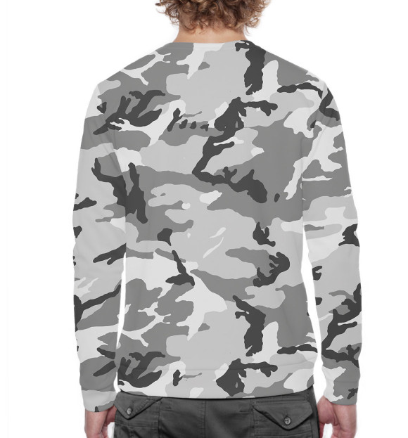 Мужской свитшот с изображением ОМОН цвета Белый