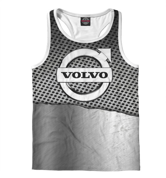 Мужская майка-борцовка с изображением Volvo цвета Белый