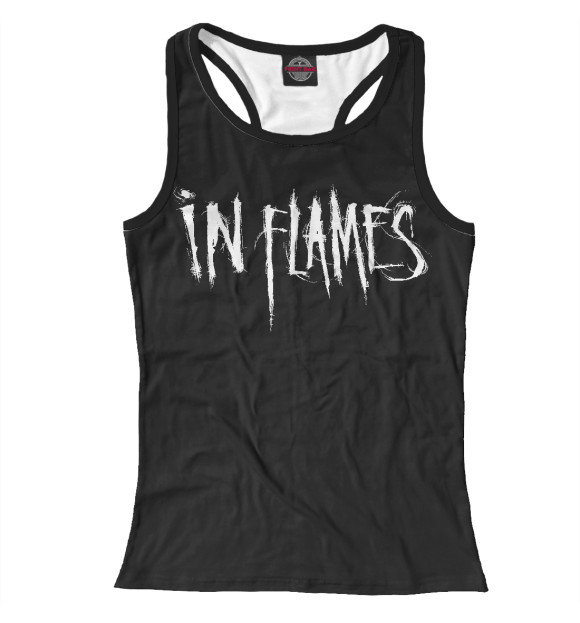 Женская майка-борцовка с изображением In Flames цвета Белый