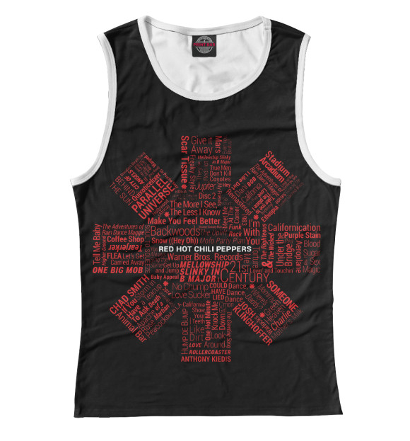 Майка для девочки с изображением Red Hot Chili Peppers Logo цвета Белый
