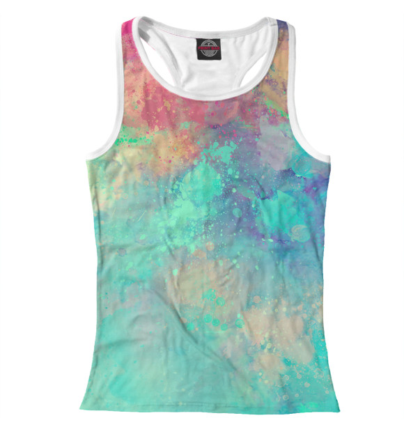 Женская майка-борцовка с изображением Watercolor цвета Белый