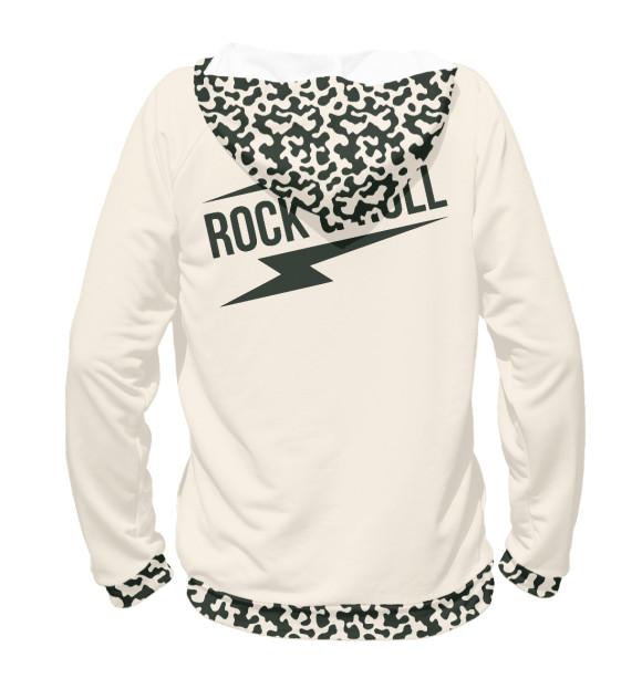 Мужское худи с изображением Rock star цвета Белый