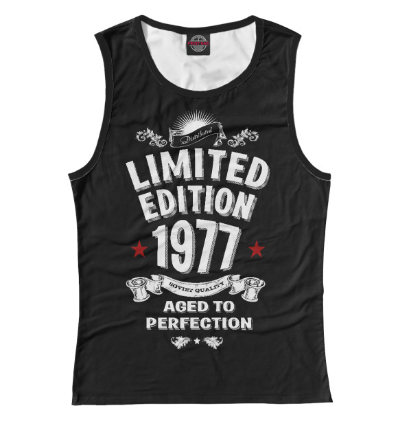 Майка для девочки с притом Ограниченная серия 1977 цвета Белый Майка для девочки с изображением Ограниченная серия 1977 цвета Белый