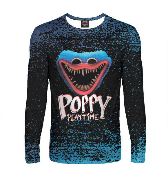 Мужской лонгслив с изображением Poppy Playtime цвета Белый