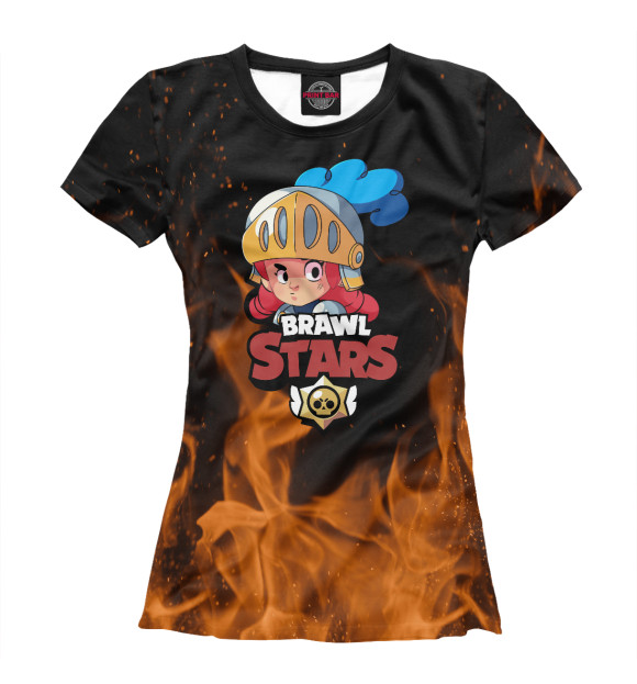 Футболка для девочек с изображением Brawl Stars - Jessie цвета Белый