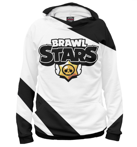 Мужское худи с изображением Brawl Stars цвета Белый