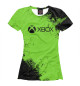 Женская футболка XBOX +game studio (краски)