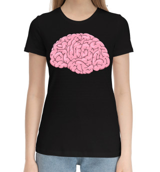 Хлопковая футболка для девочек Мозг
