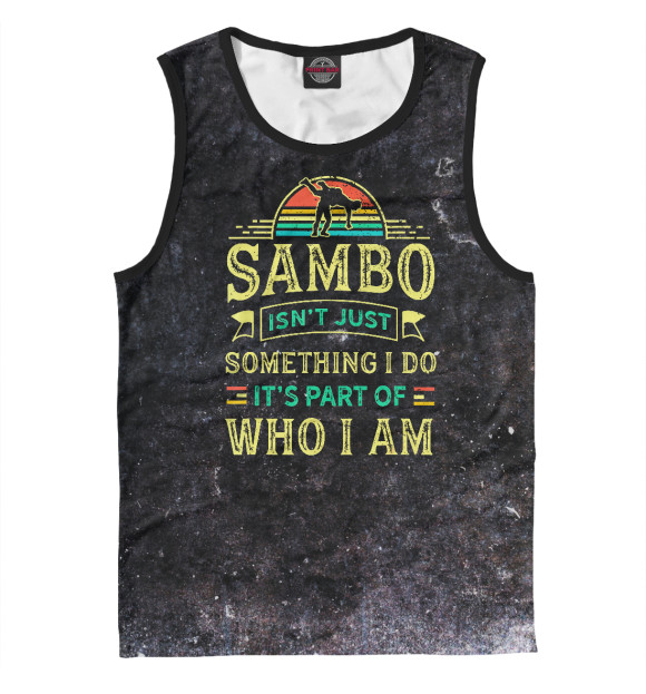 Майка для мальчика с изображением Sambo цвета Белый