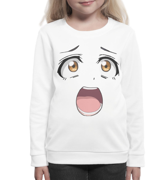 Свитшот для девочек с изображением Аниме цвета Белый
