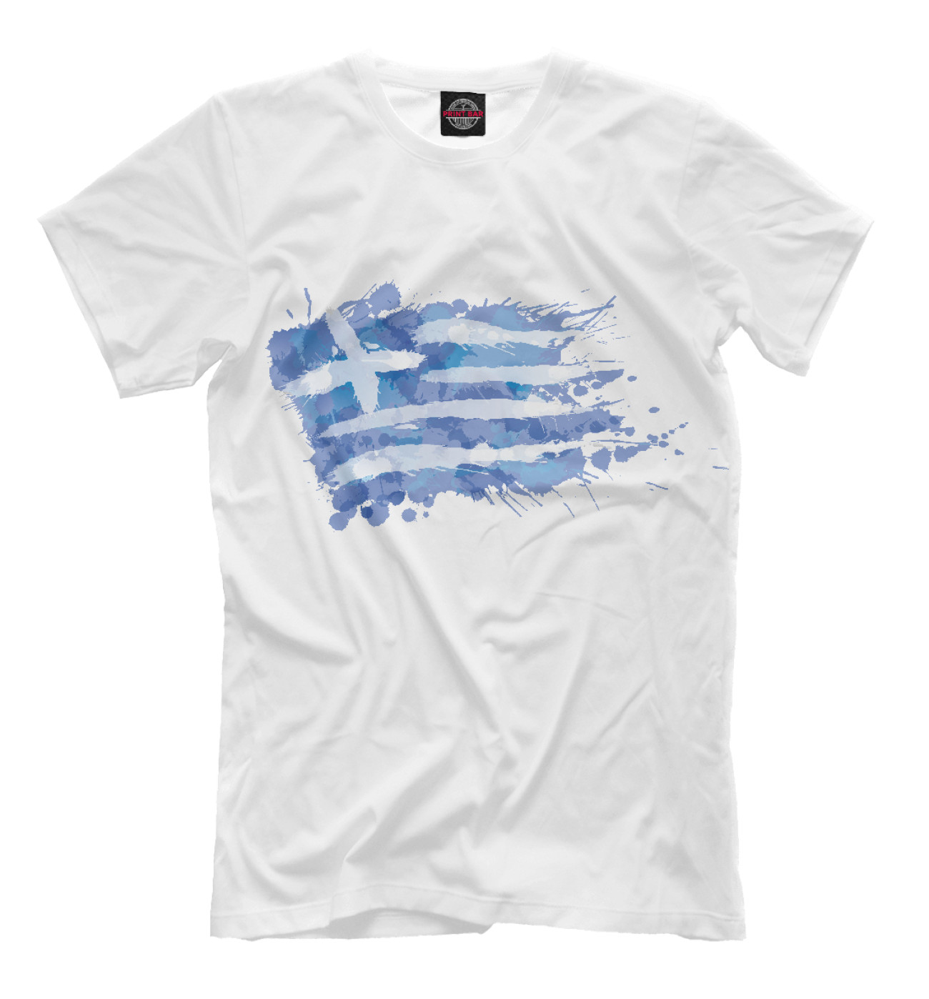 Мужская Футболка Греческий флаг Splash, артикул: CTS-862090-fut-2