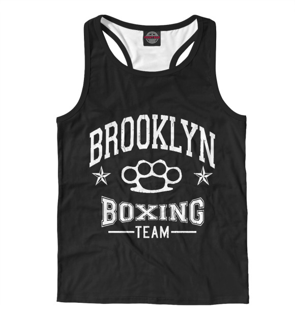 Мужская майка-борцовка с изображением Brooklyn Boxing Team цвета Белый