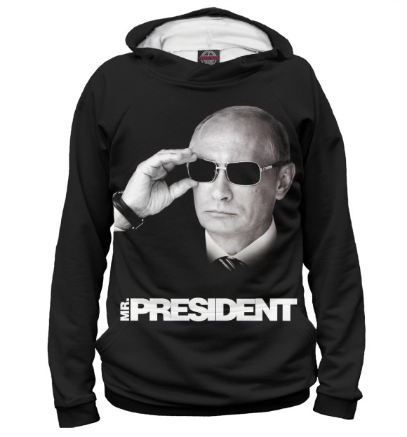 Худи для девочки с изображением Путин цвета Белый