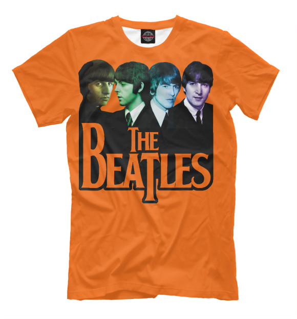 Футболка для мальчиков с изображением The Beatles цвета Оранжевый