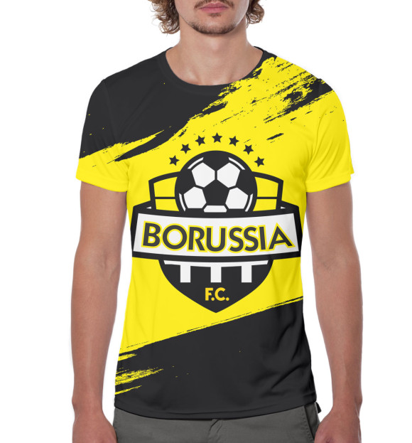 Мужская футболка с изображением Borussia цвета Белый