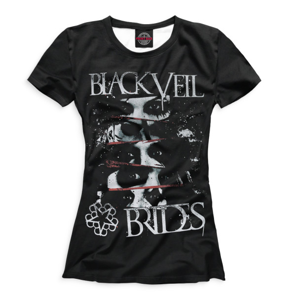 Женская футболка с изображением Black Veil Brides цвета Белый