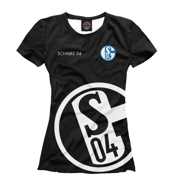 Женская футболка с изображением Schalke 04 цвета Белый