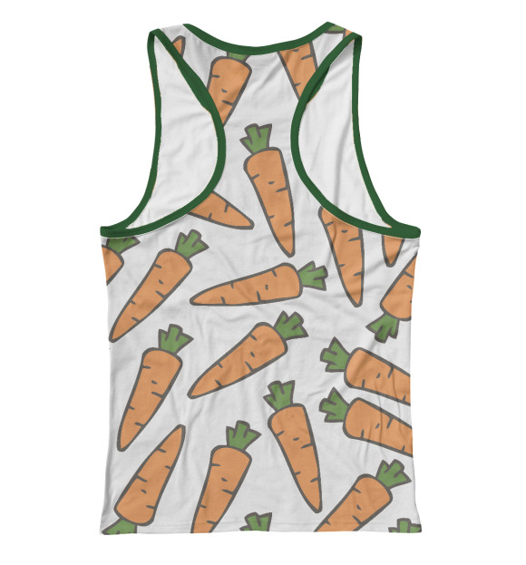Женская майка-борцовка с изображением Морковь цвета Белый