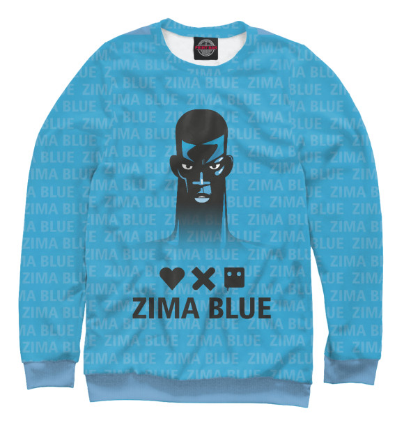 Мужской свитшот с изображением Любовь, смерть и роботы zima blue цвета Белый