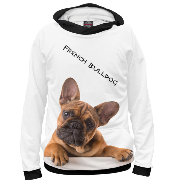 Женское худи с изображением French Bulldog цвета Белый