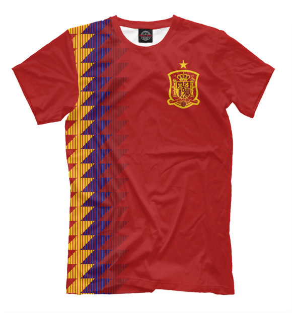 Мужская футболка с изображением Испания цвета Темно-бордовый
