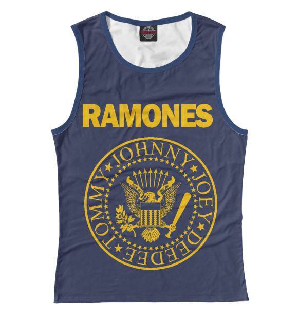 Майка для девочки с изображением Ramones цвета Белый