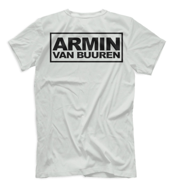 Мужская футболка с притом Armin van Buuren цвета Белый Мужская футболка с изображением Armin van Buuren цвета Белый