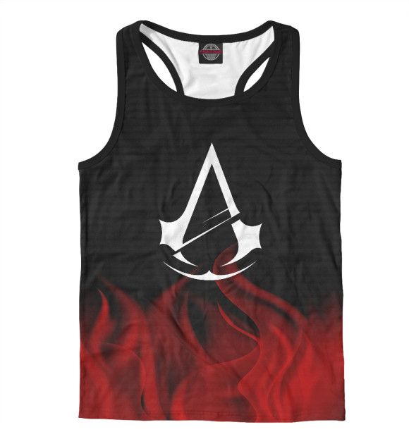 Мужская майка-борцовка с изображением Assassin’s Creed цвета Белый