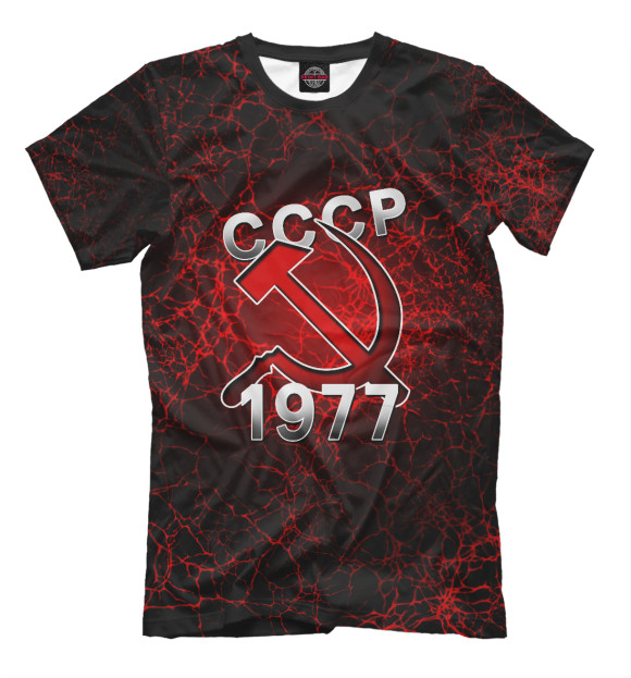 Мужская футболка с изображением 1977 цвета Молочно-белый