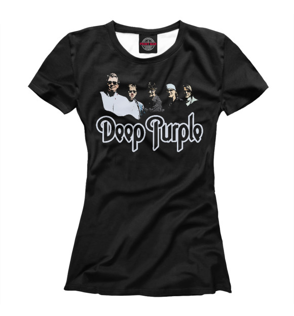 Футболка для девочек с изображением Deep Purple цвета Белый