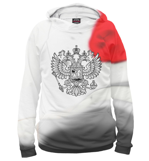 Мужское худи с изображением RUSSIA COLLECTION цвета Белый