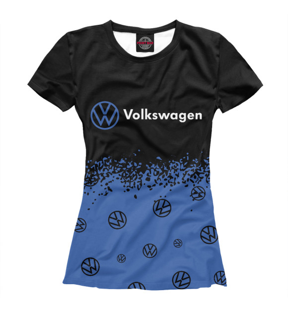 Женская футболка с изображением Volkswagen цвета Белый
