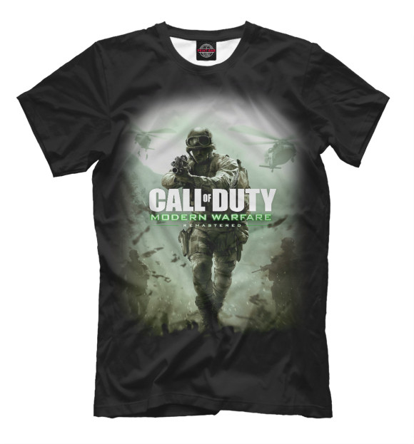 Мужская футболка с изображением Call of Duty цвета Черный