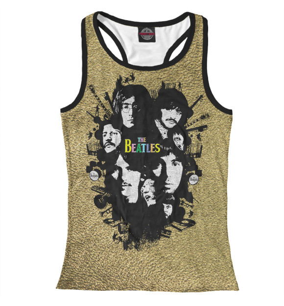 Женская майка-борцовка с изображением The Beatles цвета Белый