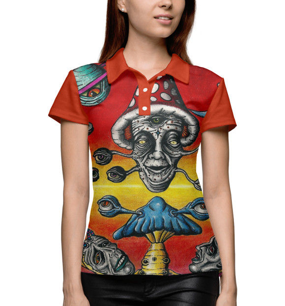 Женское поло с изображением А я такой красивый цвета Белый