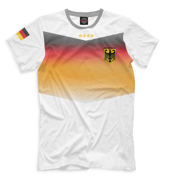 Мужская футболка с изображением Сборная Германии цвета Молочно-белый