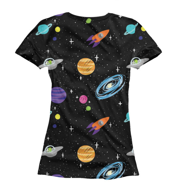 Женская футболка с изображением Bright Space цвета Белый