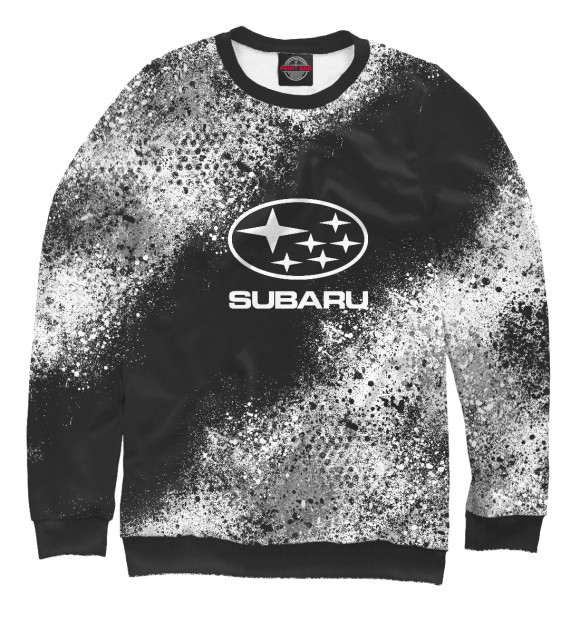 Свитшот для мальчиков с изображением Subaru splatter цвета Белый