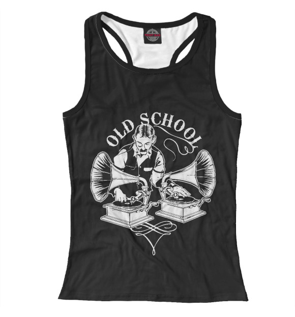 Женская майка-борцовка с изображением Old School цвета Белый