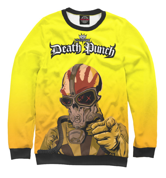 Мужской свитшот с изображением Five Finger Death Punch War Is the Answer цвета Белый