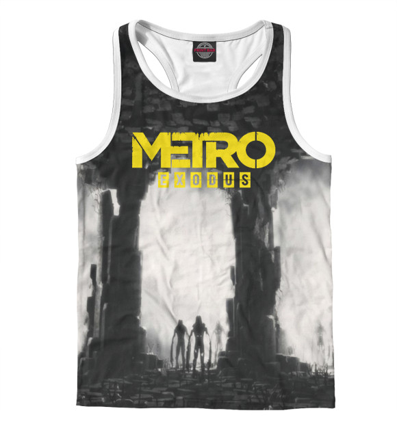 Мужская майка-борцовка с изображением METRO EXODUS цвета Белый